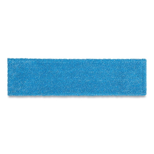 Rubbermaid Commercial Adaptable Flat Mop Pads, Microfiber, 19.5 x 5.5, Blue, Each