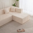 thumbnail image 3 of [105.5" Modular L-Shaped Sofa with Deep Tufted Seat for Living Room], 3 of 15