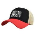 thumbnail image 1 of AWZXDE Unisex Adjustable Outdoor Mesh Snapback Trucker Hat For Men With Color Block Flag Design Baseball Cap RD2, 1 of 2