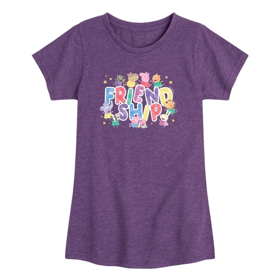 Peppa Pig - Friendship - Toddler Girls Fitted Short Sleeve T-Shirt
