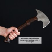 Forged Camping Hatchet 13.77, Camp Axe w/ Engraved Handle, Functional Axe