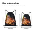 thumbnail image 2 of Gaeub Tennis Ball In Fire1 Drawstring Backpack Bag Sport Gym Sackpack Heavy Duty String Backpack for Men Women-Small, 2 of 6
