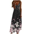 thumbnail image 1 of VEKDONE Robes d'Été pour Femmes à Imprimé Floral Sans Manches à Col Rond Robe d'Été Décontractée Robes d'Été Noires P, 1 of 5