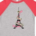 thumbnail image 4 of Inktastic Eiffel Tower in Paris with Flowers and Pink Banner Boys or Girls Toddler T-Shirt, 4 of 5