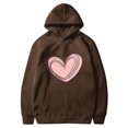 thumbnail image 5 of Women Valentine's Day Sweatshirt Cute Heart Hoodies Pullover Tops Oversized Loose Fit Holiday Oufit, 5 of 5
