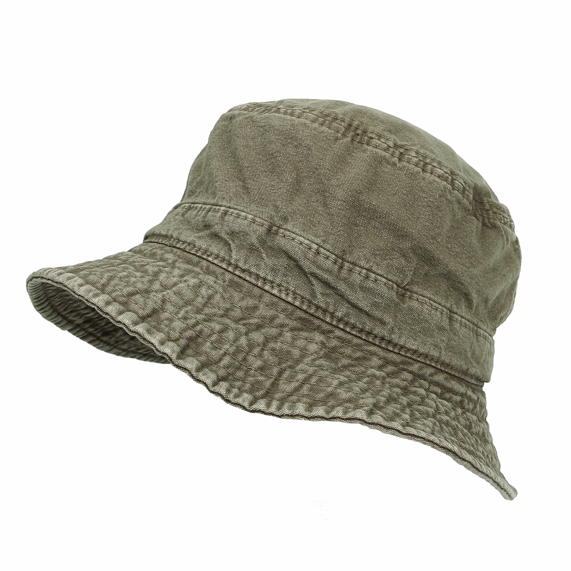 Bucket Hat Cap Fishing Boonie Brim Olive Safari Summer Unisex 100%Cotton Fishing 