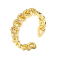 thumbnail image 1 of Fiudx Ofertas y liquidaciones Joys of moda ajustables y apertura geométrica e incrustaciones de diamantes para mujer, 1 of 3