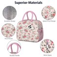 thumbnail image 4 of Lunch Bag Lunch Box for Women Reusable Insulated Lunch Cooler Bags,Large Capacity for Work Travel Picnic,Water-Resistant Pioneer Colorful Floral Lunch Tote Bag Gifts for Woman Mom Pink, 4 of 6