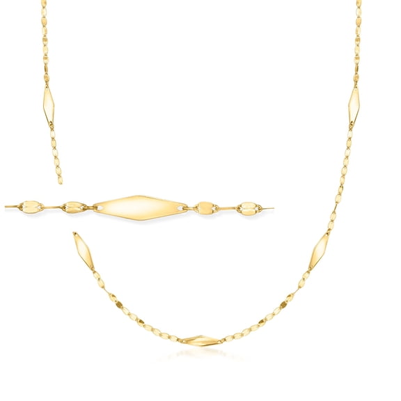 Ross-Simons Italian 10kt Yellow Gold Kite Station Necklace, Women's, Adult