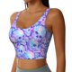 thumbnail image 2 of Fotbe Blue Skull Daisy Sujetador Deportivo Largo sin Aros para Mujer con Almohadillas y Soporte Medio, Transpirable y Absorbente, Camiseta Tipo Chaleco o Tank Top-Small, 2 of 8