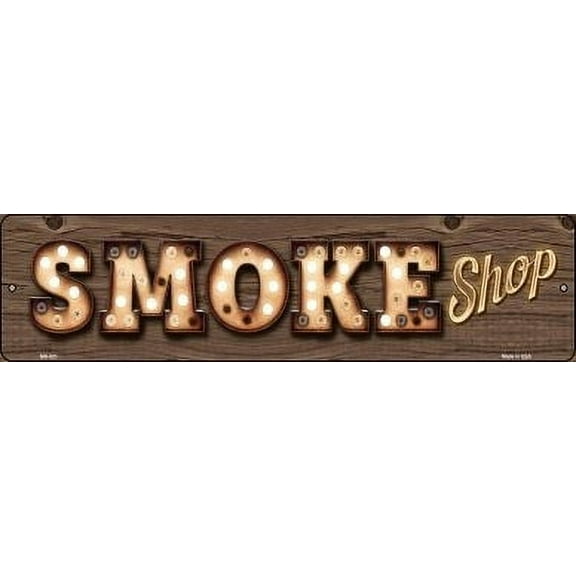 Smart Blonde MK-821 3 x 12 in. Smoke Shop Novelty Mini Metal Street Sign