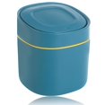 thumbnail image 1 of Small Desktop Trash Can, Portable Trash Can with Lid, for Bathroom, Kitchen, Office, Blue, 1 of 5