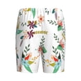 thumbnail image 2 of Lsque Pretty Floral With Leaves Mens Sleep Pajama Shorts,Short Pajama Pants, Cotton Ultra-Soft Knit-Medium, 2 of 9