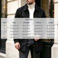 thumbnail image 3 of WIZUTIZ Men's Suede Mid Length Trench Coat Full Zip Stand Collar Jacket with Pockets Fall Winter Fashion Outerwear, 3 of 8
