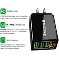 thumbnail image 7 of Mobile Phone Charger, 4-Port 3.0 Fast Charging Hub, equipped with multiple protection systems and built-in voltage regulator, compatible with all mobile phones., 7 of 7