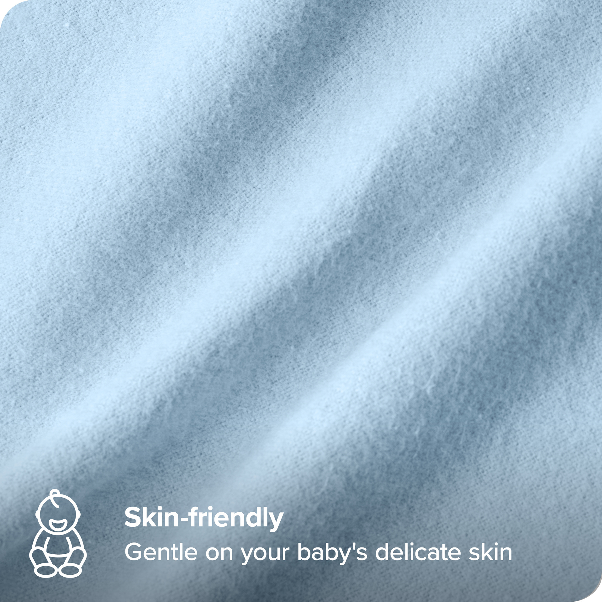 Bare Home 6-Pack Flannel Receiving Blanket - Warm and Durable - Ultra Soft - Receiving, Light Blue