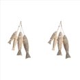 thumbnail image 1 of Paquete de 8 Adornos Antiguos de Decoración de Escultura de de Madera Tallada una Mano con Red de Pesca, Decoración Colgante de Arte de Pared con Tema de Playa, 1 of 7