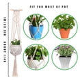 thumbnail image 4 of Billuyoard Cestas colgantes 100 hechas a mano, soporte para plantas, macramé, colgador de plantas, maceta para colgar en la pared interior, soporte para Jardín y Patio No.02 Billuyoard HA001777-02, 4 of 6