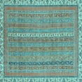 thumbnail image 1 of Ahgly Company Indoor Square Abstract Light Blue Modern Area Rugs, 8' Square, 1 of 4
