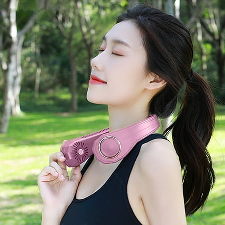 

DYTTDO Personal Fan Usb New Hanging Necks Fan Hanging Neck Outdoor Desktop Portable Rechargeable Small Fan Leafless Hanging Necks Fan Plastic Car Accessories Travel Essentials Great Gifts for Less
