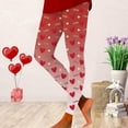 thumbnail image 2 of Leggings for Women Long Elastic Yoga Pants Valentine's Day Hearts Full Print Tight Fit Yoga Leggings Slim Bottom Trousers A-Red L, 2 of 4