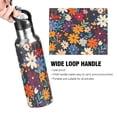 thumbnail image 4 of Yayeee 20oz Insulated Water Bottle Double Wall Stainless Steel with Flip Straw Lid, Bright Colorful Flowers Pattern, 4 of 7