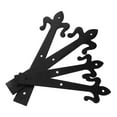 thumbnail image 1 of FUTUREORYY 1Set Iron Garage Door Hinge Black Flat Embossed Decorative Hardware for Doors, 1 of 7