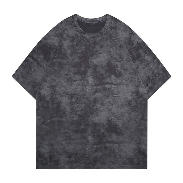 T-Shirts Décontractés Teinture sur Nœuds pour Hommes Manches Courtes Col Rond Graphique Basique Tee Hipster Hip Hop Tee Shirts