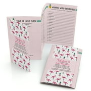 Flamingo - Party Like a Pineapple - Bridal Shower Games Pack - 5 Games in 1 - Fabulous 5 - Set of 12