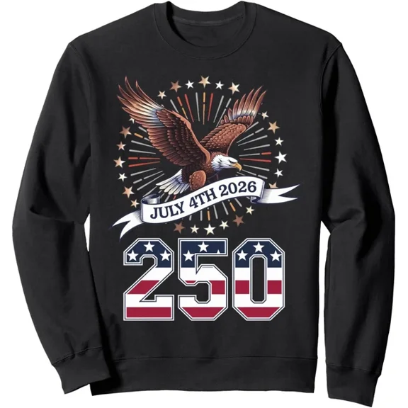 Arvy 250th Anniversary Patriotic 1776-2026 USA Unisex Crewneck Sweatshirt