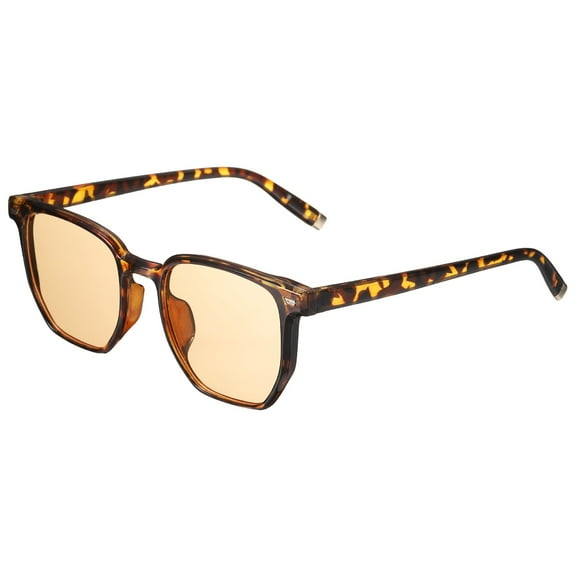 Sunglasses for Women Men, PC Square Sunglasses, Amber, Yellow & Tan