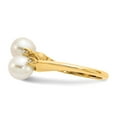 thumbnail image 3 of Solid 14k Yellow Gold 6mm Freshwater Cultured Pearl Diamond Ring Band Size 5.5 (.06 cttw.), 3 of 6