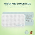 thumbnail image 5 of Yolife Non-Slip TPE Bathtub Mat with Hair Catcher, 39" x 17" Shower Mat for Inside Tub │ Large Drain Holes, Machine Washabl,Light Blue, 5 of 7