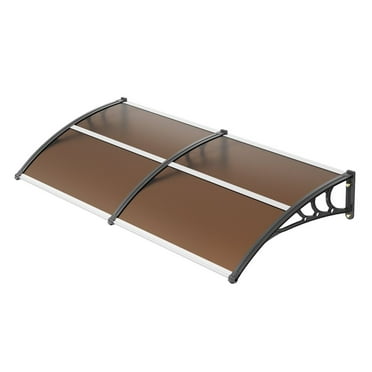VEVOR Window Door Awning Canopy 80" x 40", UPF 50  Polycarbonate Entry Door Outdoor Window Awning Exterior, Front Door Overhang Awning for Sun Shutter, UV, Rain, Snow Protection, Hollow Sheet