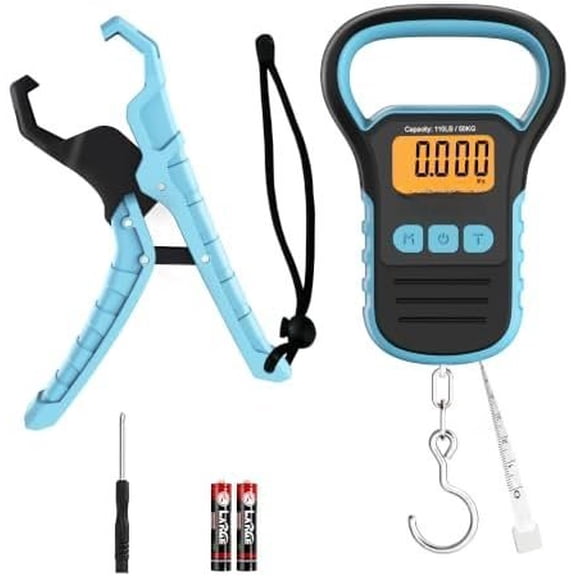 UNWEIGH Fishing Scale with Lip Gripper,  Scale,60 in Ruler