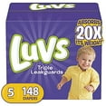 Luvs Triple Leakguards Diapers, Size 5, 148 Count One Month Supply