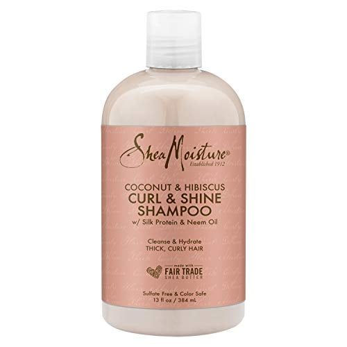 SheaMoisture Curl & Shampoo to Moisturize Hair Coconut & Hibiscus Silicone Free 13 oz - Walmart.com