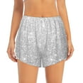 thumbnail image 4 of Lsque Silver Glitter Printed Women's Running Shorts with Liner Pockets,Elastic Quick Dry Workout Athletic Gym Yoga Shorts,Womens High Waist Shorts-XX-Large, 4 of 9