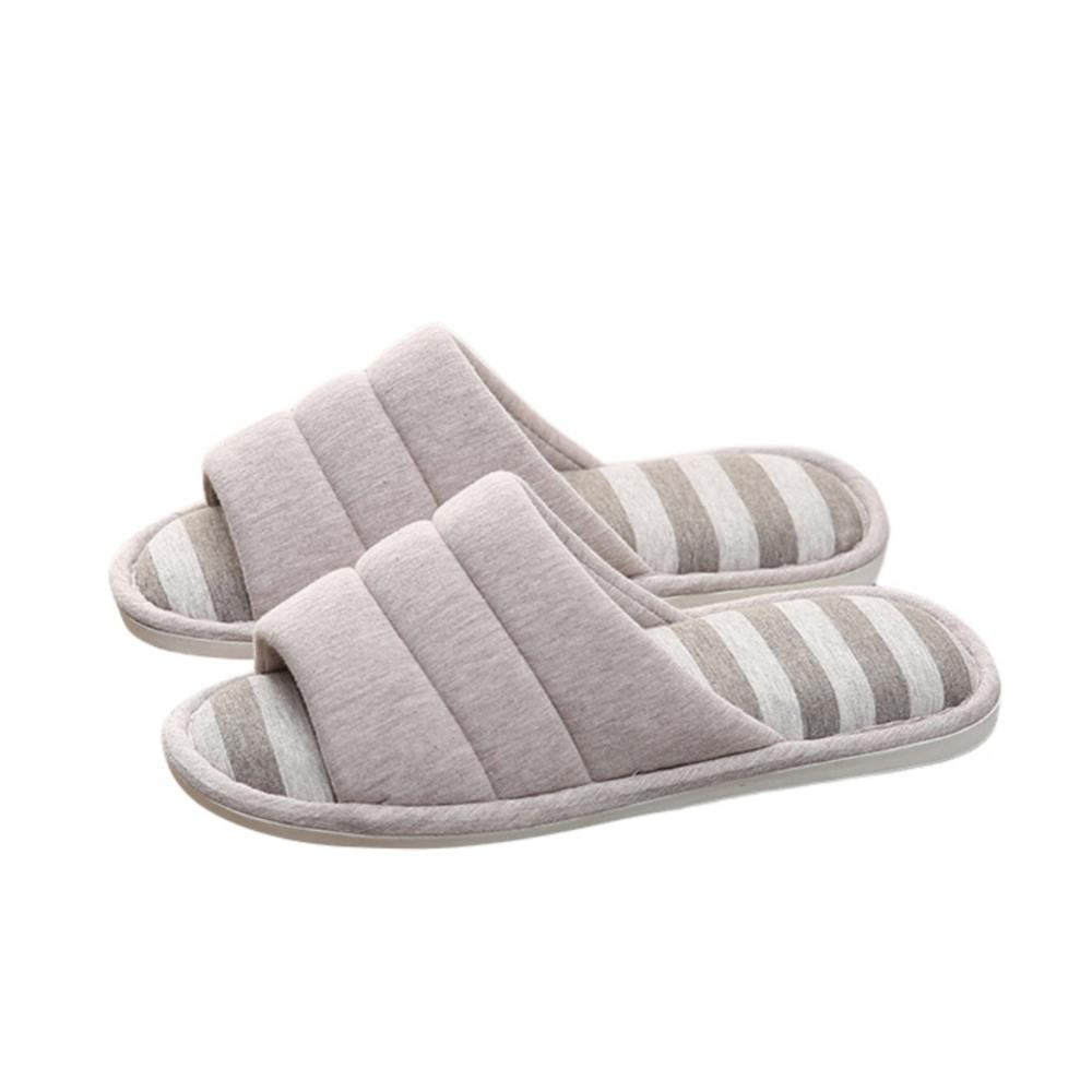 Womens Open Toe Slippers Fluffy Slippers Soft Cotton Indoor Slippers ...