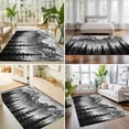 thumbnail image 4 of 3'x5' Area Rugs, Black Pine Forest Indoor Outdoor Area Rug for Living Room Bedroom, Modern Art Snow Mountain Washable Bathroom Rugs Kitchen Floor Carpet Mats Home Decor Aesthetic, 4 of 8