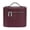 Wine Red, variant on Makeup Bag Vanity Case for Women Leather Cosmetic Bag Makeup Organizer Case Portable Travel Toiletry Bag With Removable Compartments and Handle