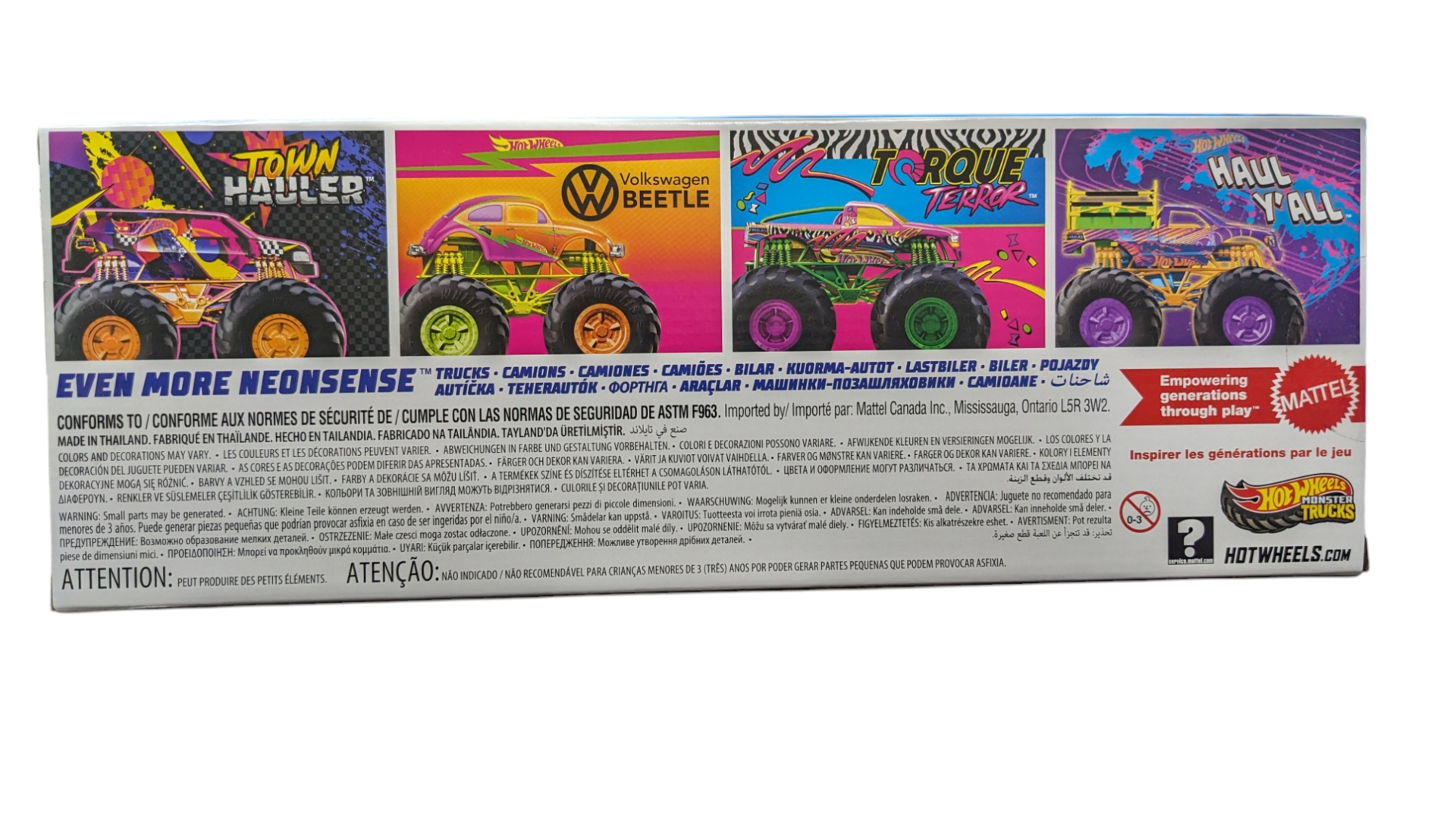 期間限定価格商品 Wheels Hot 2025 Even Scale 1:64 4-Pack of Set Trucks Monster ミュージック