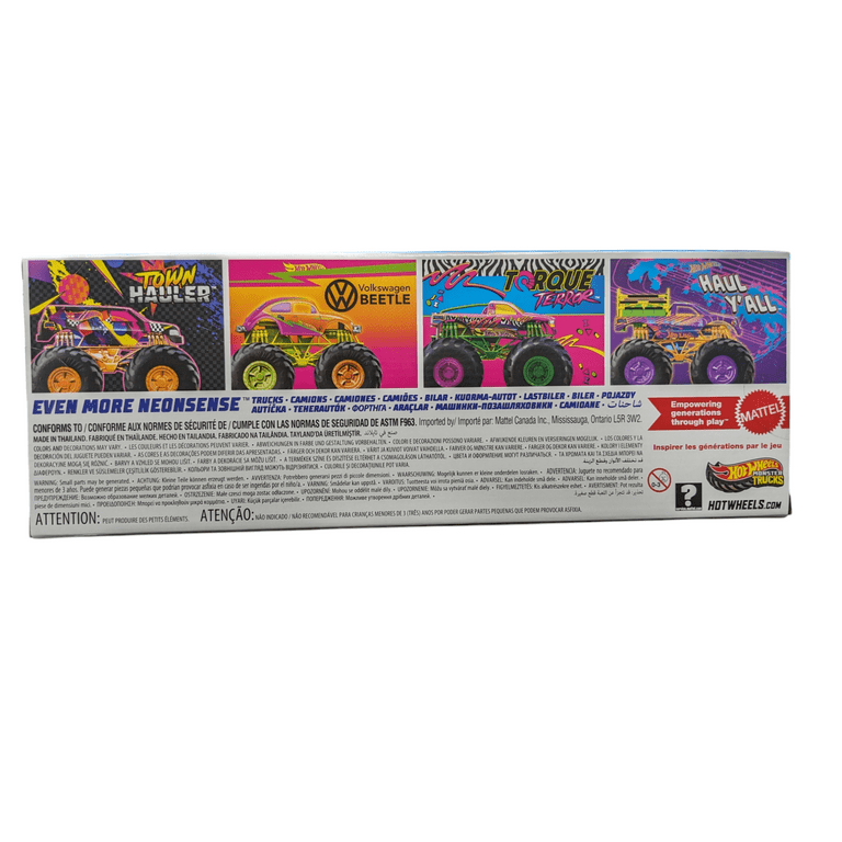 Hot Wheels 2025 Monster Trucks Set of 4-Pack 1:64 Scale Even