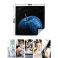 thumbnail image 4 of Blue Fruit Cloth Napkins Set of 4 Reusable Dinner Napkins, Modern Minimalist Decor Black Background Cocktail Napkin Washable Table Napkins for Wedding/Holiday Party/Baby Shower 20"x20", 4 of 7