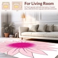 thumbnail image 2 of ODIKA 3'x5' Machine Washable Non-Slip Area Rug, Blooming Sunflower Round Decorative With Petal Design High Traffic Rug, Pink, 236718, 2 of 7