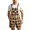Yellow#9527, variant on BOOMNY Oktoberfest Mens Short Bib Overalls Wide Leg Jumpsuits for Men Loose Fit Adjustable Strap Plaid Casual Shortalls With Pocket