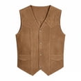 thumbnail image 6 of Vintage Western Cowboy Suit Vest for Men Sleeveless Casual V Neck Button Down Waistcoat Jacket, 6 of 6