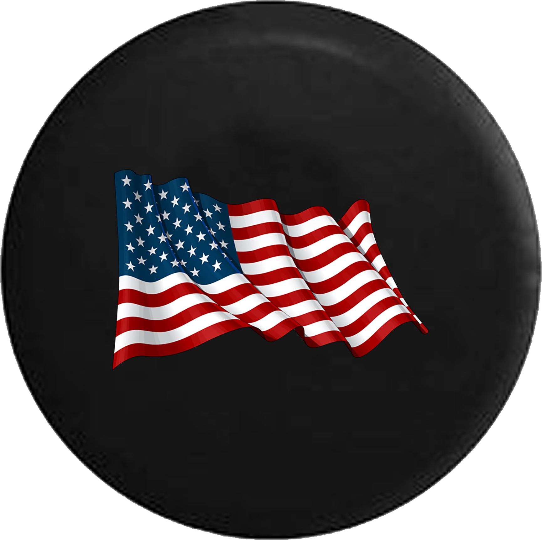 Waving American Flag Patriotic Pride Spare Tire Cover for Jeep RV 33
