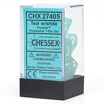 Chessex CHX27405 Dice-Frosted Teal/White Set