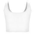 thumbnail image 5 of Pincandy Fashion Women's Summer Neck Sleeveless Casual Blouses Tops Sleeveless Strappy Tank Square Neck Double Layer Workout Fitness Casual Basic Crop Tops,White,M, 5 of 7